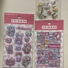 SWIMMER スクエアシール シャカシャカシール スヌーピーぷっくりシールのサムネイル