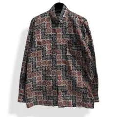 貴重 80s~ BATIK 総柄 VINTAGE バティックシャツ インドネシアのサムネイル