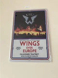 Wings WINGS ウィングスOVER EUROPE ブリキ看板 インテリア