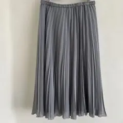 美品です♪Leilian13+ グレー プリーツロングスカート