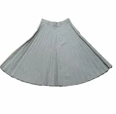❤ZARA　WOMAN❤ストライプ柄ロングプリーツフレアスカー（XL）着用1回のサムネイル