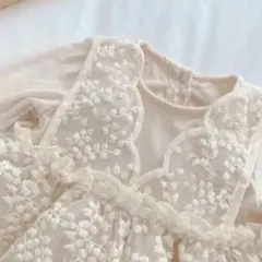 【早い者勝ち】80 ベビードレス ワンピース 服韓国子供服ロンパースドレス刺繍