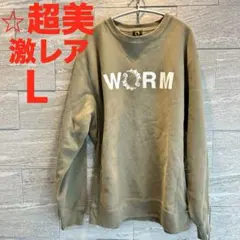 超美✨激レア✨TOKYO WORM トレーナー　スウェット　裏起毛カーキオリーブ