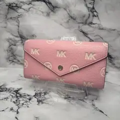 (極美品)大人気、マイケルコース、長財布、オールレザー、シボ革、人気色、ピンク