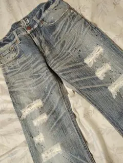送料込み★EDWINブルートリップ　503ダメージ仕様フレアデニム　size32