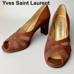 未使用 イヴサンローラン サンダル パンプス スエード YSL 36