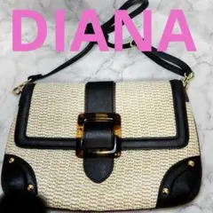 DIANA ショルダーバッグ ブラック かごバッグ レディースショルダーバッグ