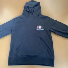 Champion 黒 フード付きパーカー150
