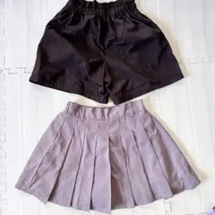キッズ スカート ショートパンツ 2点セット 150