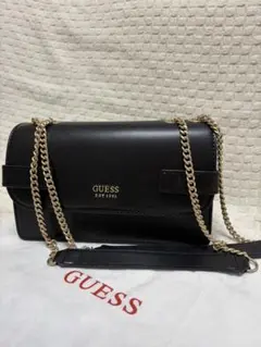 GUESS ショルダーバッグ ブラック チェーン