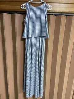 ボーダー　ワンピース　タンク　キャミワンピ　2点セット　antiqulothes