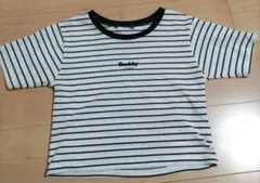 ラブトキ　Tシャツ　М（150） ボーダー　白黒のサムネイル
