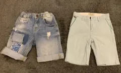 【美品・新品】ZARA キッズ デニムパンツ ハーフパンツ