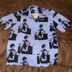 ハワイアンシャツ　柄シャツ　XL パープル
