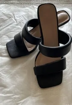 GRL パデッドストラップ ミュール ブラックのサムネイル