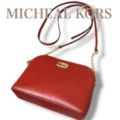 マイケルコース 良品 シンディー 斜め掛け可 レザー ショルダーバッグ ボルドー