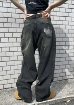 パンツ 9090/King Logo Buggy Denim Pants King Logo Buggy Denim Pants – YZ