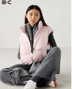 【新品未使用タグ付き】UNIQLOC ダウンクロップドベスト　3XL 黒 2025年最新】ダウンクロップドベスト ユニクロの人気アイテム