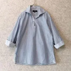 美品】ユナイテッドアローズ スキッパー リネン シャツ 麻 チェック柄 