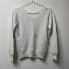 chocol raffine 長袖ニット ホワイト　FREE