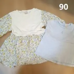petit main ワンピース、Tシャツセット 90cm