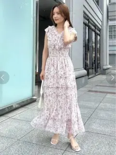 SNIDEL Sustainableフリルプリーツワンピース ピンク SNIDEL（スナイデル）の「【WEB限定サイズあり】Sustainable