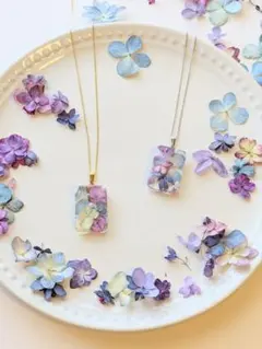 紫陽花ネックレス