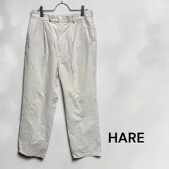 HARE カジュアル パンツ 白 ホワイト スラックス シンプル Sのサムネイル