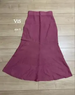 ViS ニットマーメイドスカート S ピンク