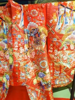 色打掛 鶴柄 赤1 リサイクル品 - メルカリ