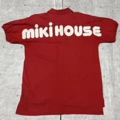 80s 90s MIKI HOUSE バックビッグロゴ プリント 半袖ポロシャツのサムネイル