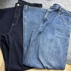 ユニクロ　バギージーンズ