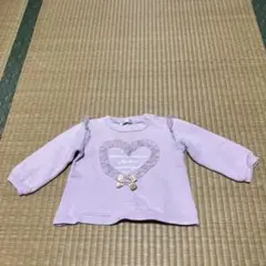 Love Latte くすみピンクハート刺繍 トレーナー80