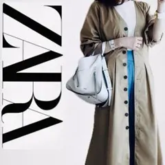 【24時間以内発送】ZARA ワンピース トレンチ風 前開き