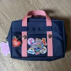 平成レトロ　エンジェルブルー　スクバ風ポーチ　ブルー