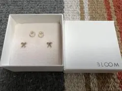 ブルーム エステール k10 YG リボン ダイヤモンド ピアス