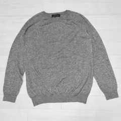 NANO UNIVERSE グレー クルーネック長袖セーター