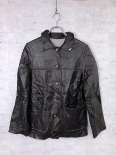 Y2K ミニマル レトロ オールド ヴィンテージ 古着 羊革 レザージャケット