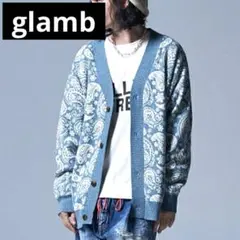 【未使用】glambグラム ビッグペイズリー カーディガン コットン100%