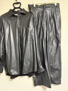 セットアップ ワイドパンツ