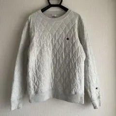 Champion グレー キルティング トレーナー　Ｍ
