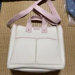 美品Samantha Thavasa ショルダーバッグ アイボリー/ピンク