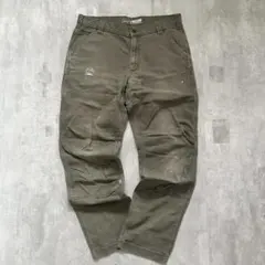 Carhartt ワークパンツ ダブルニー ダック生地 W34 ペイント飛ばし