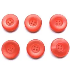 ⑫ 四つ穴ボタン ブラッドオレンジ 特大 ツヤなし レトロ 洋裁 ハンドメイド