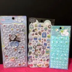 シマエナガ リボンジュエルプチドロップ ドロッププロックシール 他 3枚セットのサムネイル