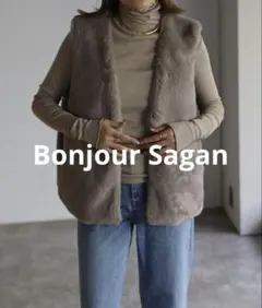 Bonjour Sagan ボンジュールサガン　フェイクファーベスト