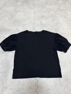 パフスリーブトップス　半袖　黒のサムネイル