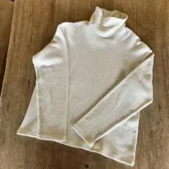 プランテーション　春ニット　アイボリー ハイネック