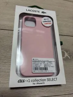 LACOSTE iPhone13 シリコーンケース ピンク au +1 co
