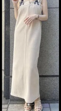 COCO DEAL ココディール ストライプベロアサックワンピース サイズ2